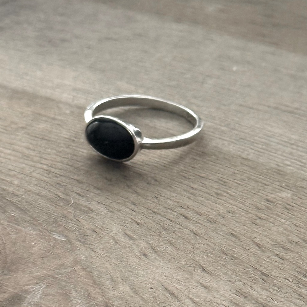 925 Sterling Silver with Black Agate Ring! Sizes 4, 5, 6, 7, 8, 9, 10 NEW! - Picture 5 of 8